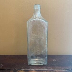 Vintage From the Rexall Drugstore Embossed Blown Pressed 32 oz Medicine Bottle
